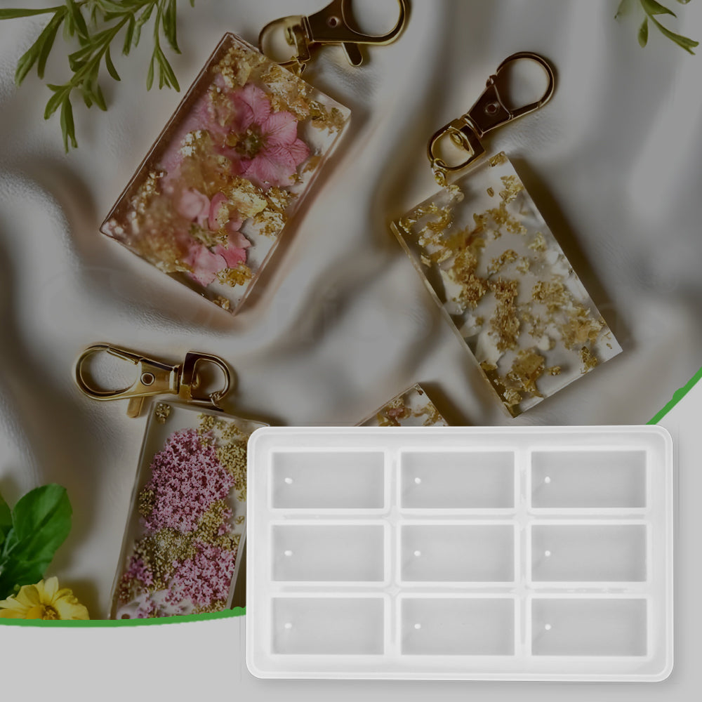 SILICOMOLDS - 1" X 2" X 5MM - 9 CAVITY - SILICONE MOLD - URP249-RM